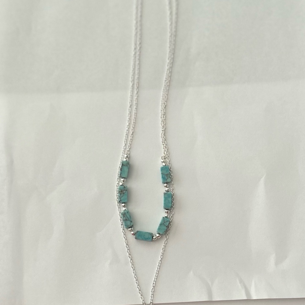 Robert Lee Morris Turquoise bead layered necklace NWOT - Picture 3 of 8